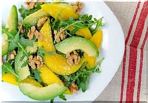 Mango and avocado salad