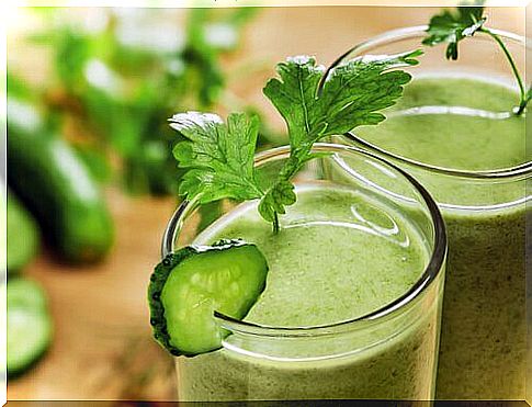 Cucumber as an ingredient in diuretic smoothies