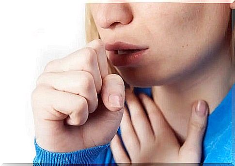 Woman coughing